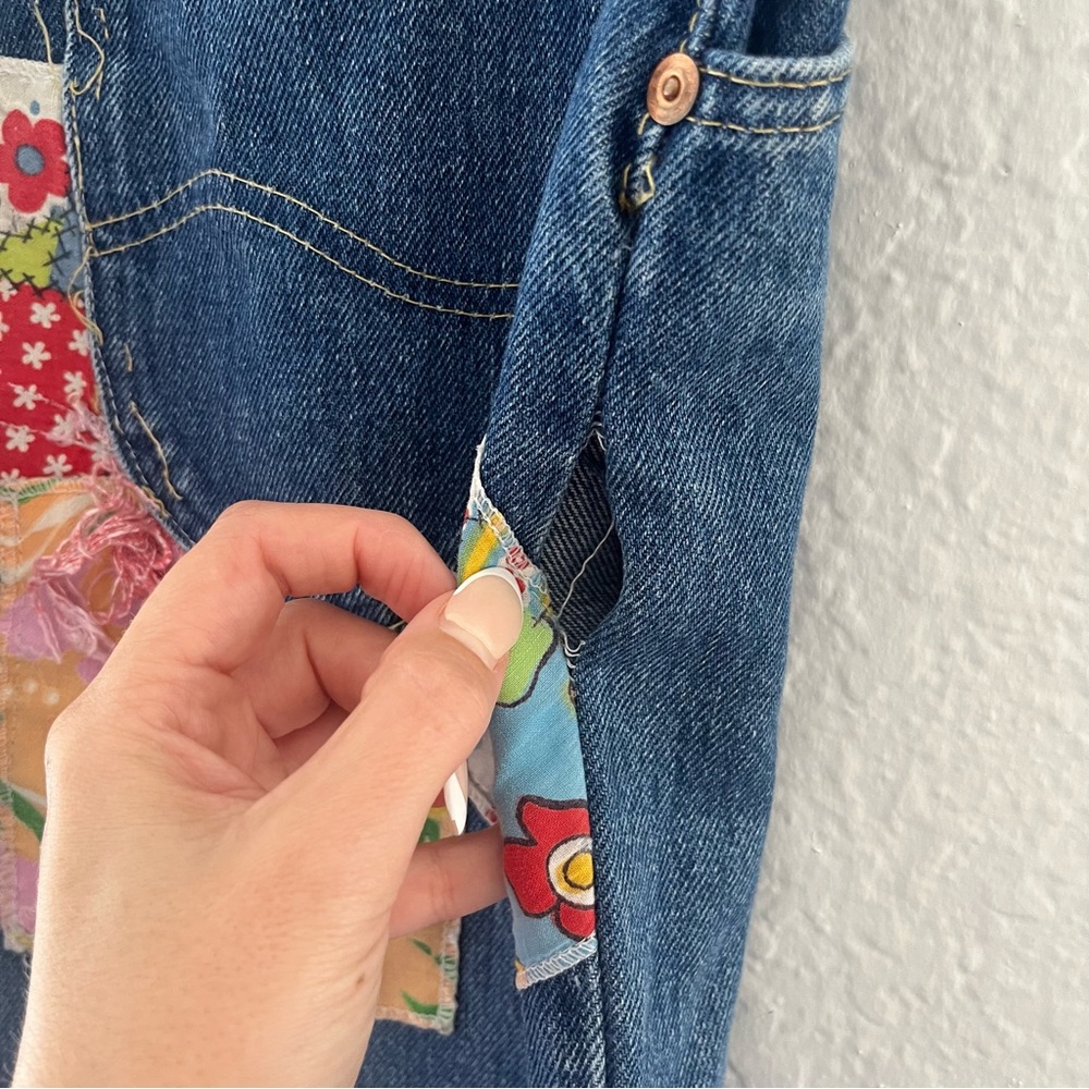 Lee Vintage Patchwork High Rise Crop Jeans - Picture 11 of 16